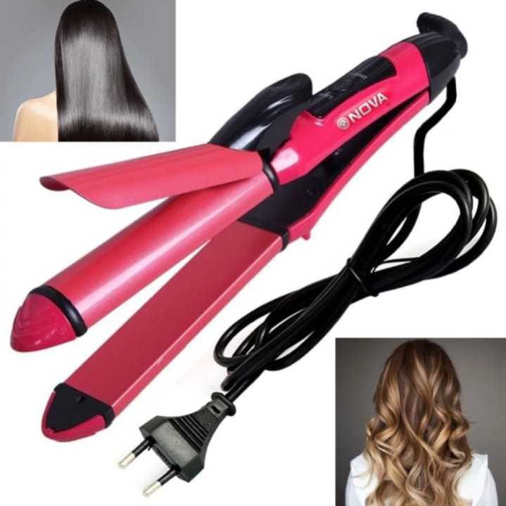 Nova 2 in 1 Hair Straightener & Curler Pink