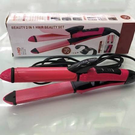 Nova 2 in 1 Hair Straightener & Curler Pink