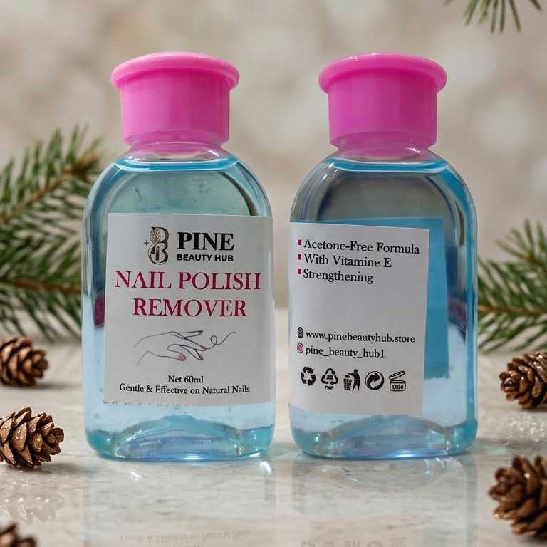 Acetone-Free Nail Polish Remover (60ml) – With Vitamin E & Nail Strengthening Formula