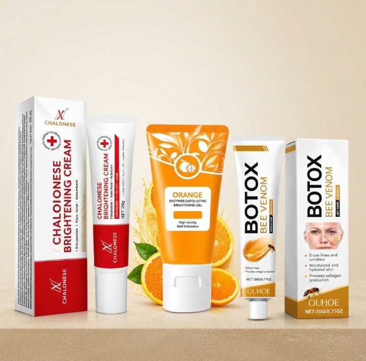3 In 1 Glow Bright Complete Skin Care Bundle Facial Beauty Set