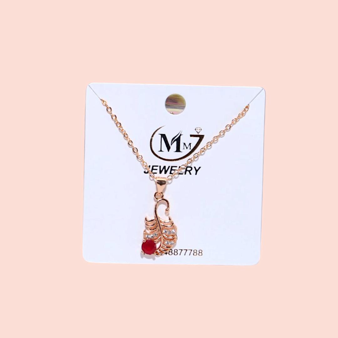 Gold Plated Crystal Swan Necklace