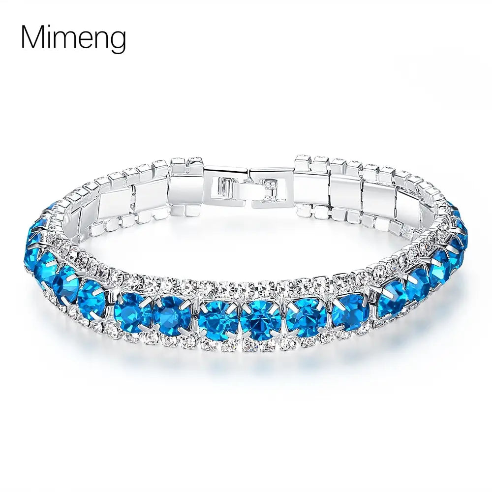 Blue Crystal Bracelet for Women – Wedding & Daily Wear