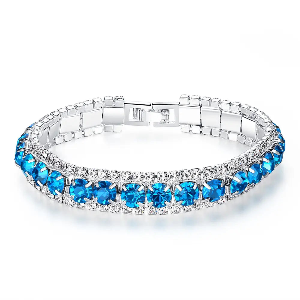 Blue Crystal Bracelet for Women – Wedding & Daily Wear