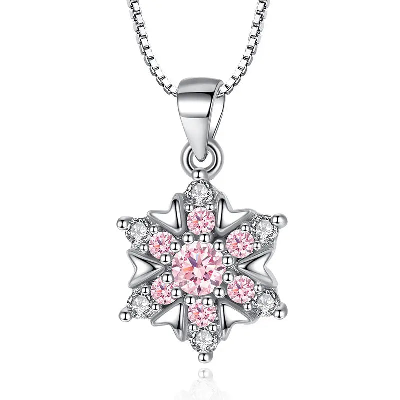 Women’s Silver Plated Snowflake Necklace