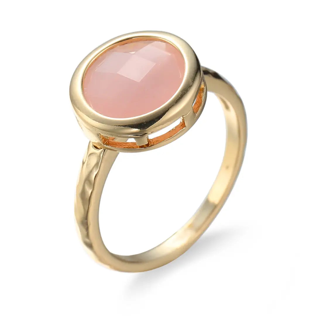 Pink Zircon Ring for Women Premium Geometric Jewelry