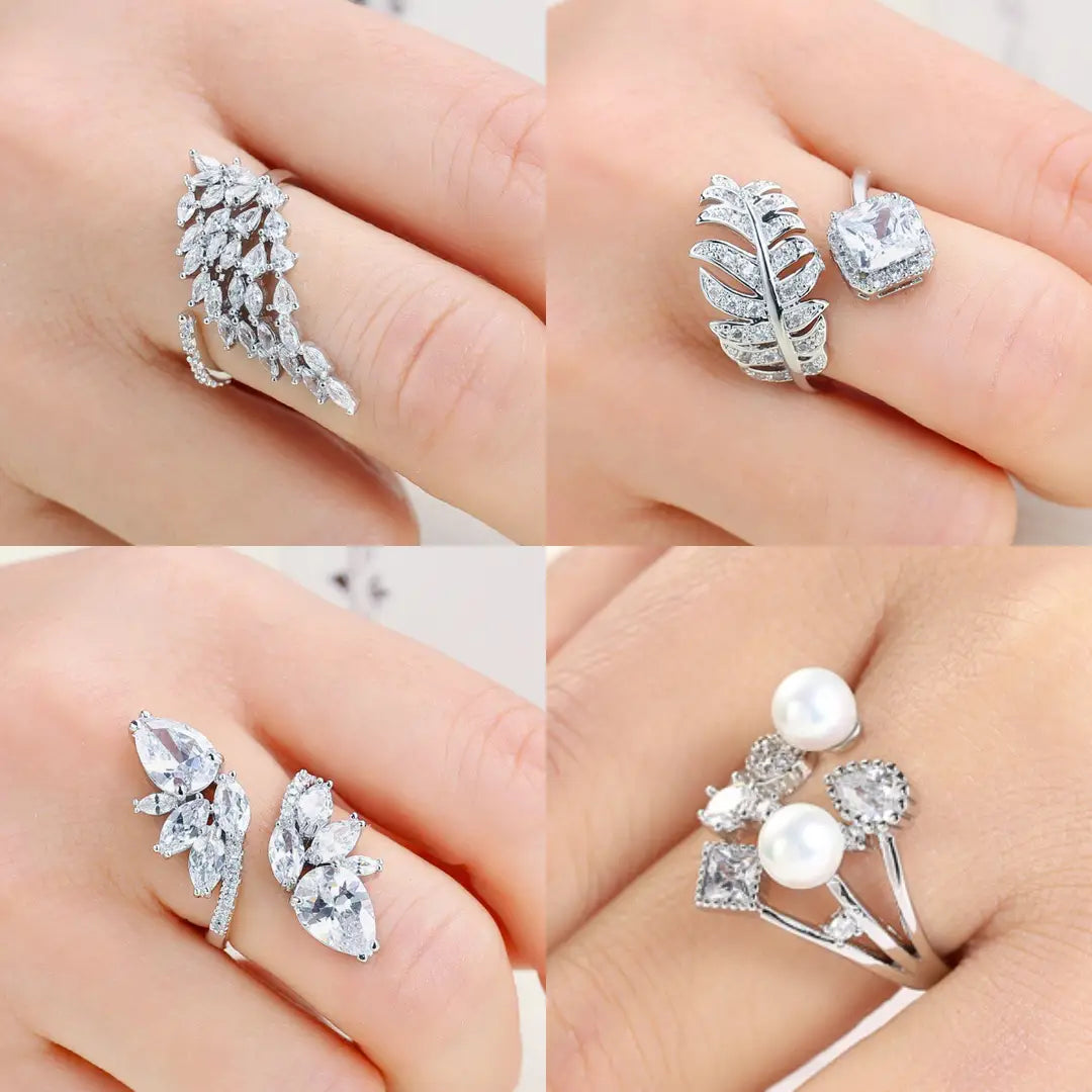 Adjustable Zircon Horse Eye Ring for Daily Wear