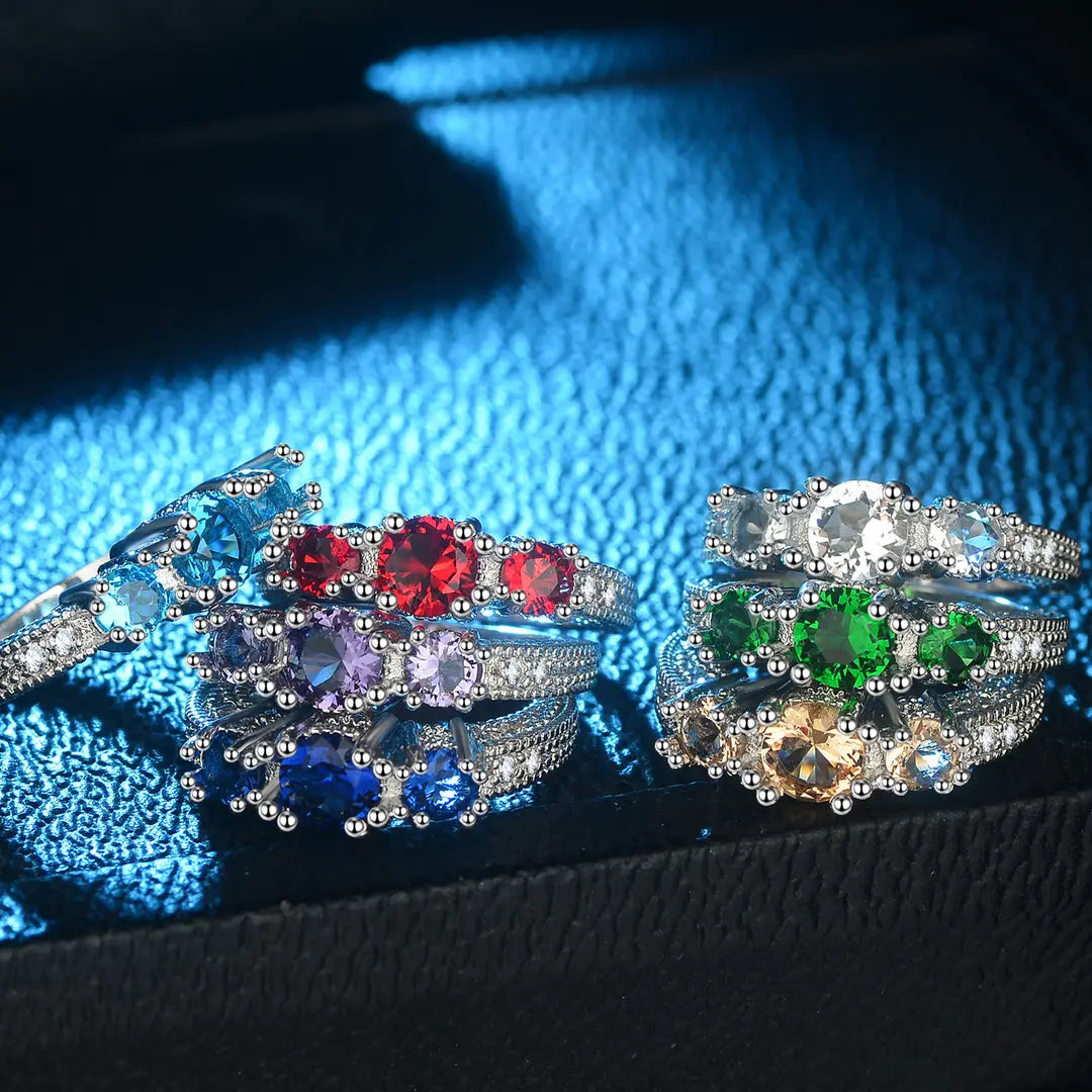 White Snowflake Zircon Ring for Women