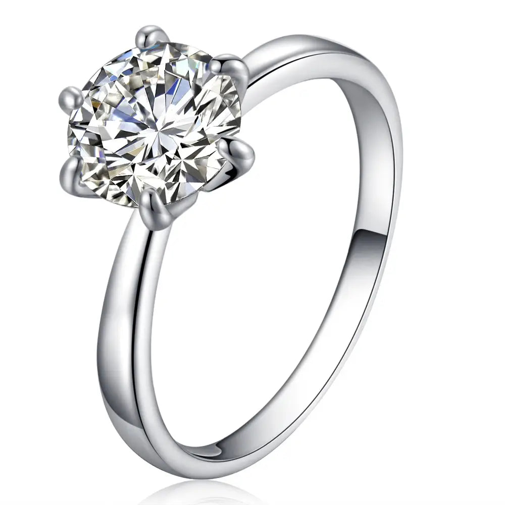 Silver Toned Zircon Ring & Pendant Set