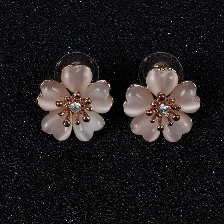 Opal Cherry Blossom Jewelry Set for Pakistani Brides